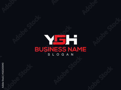 Minimal Elegant Monogram YGH y g h Logo Letter Design photo