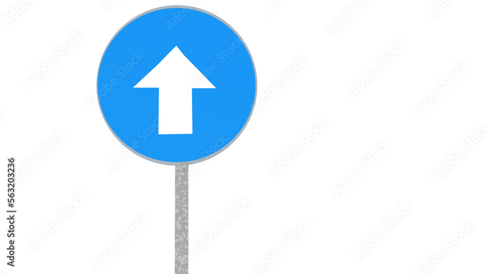 Traffic lane route direction sign pointer road sign. Mandatory straight. Traffic lane route direction sign pointer road sign. Mandatory straight.