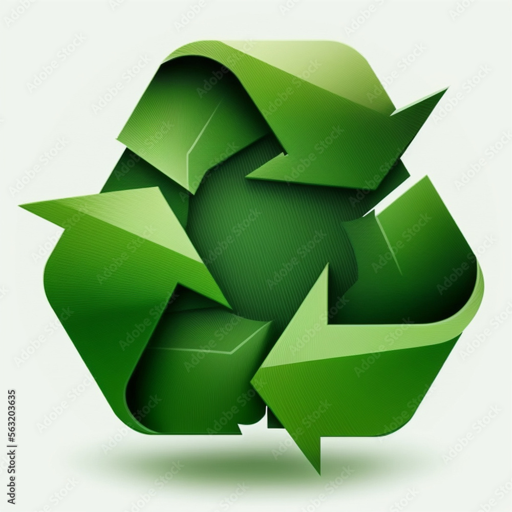 Fototapeta premium Beautiful icons of recycling (AI Generated)