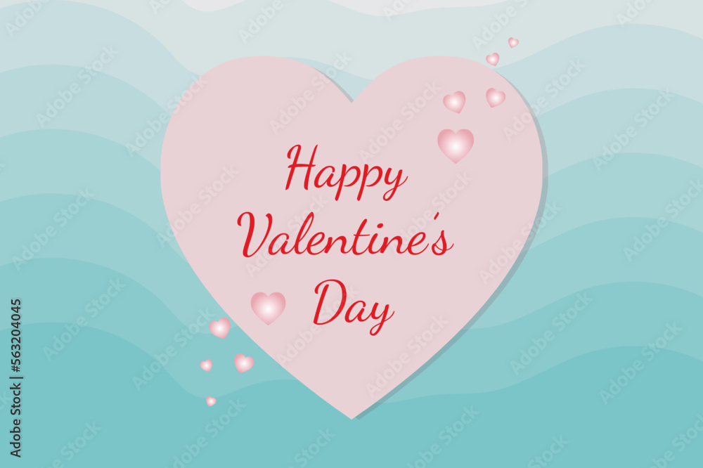 Happy Valentines Day February14 Love or Heart Card in Holiday or Presentation of Love