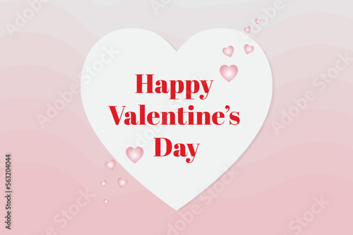 Happy Valentines Day February14 Love or Heart Card in Holiday or Presentation of Love