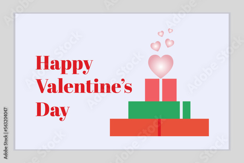 Happy Valentines Day February14 Love or Heart Card in Holiday or Presentation of Love