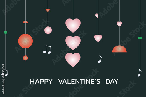 Happy Valentines Day February14 Love or Heart Card in Holiday or Presentation of Love