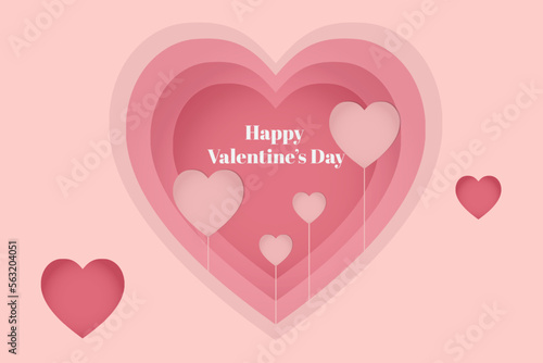 Happy Valentines Day February14 Love or Heart Card in Holiday or Presentation of Love
