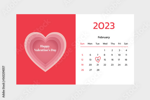 Happy Valentines Day February14 Love or Heart Card in Holiday or Presentation of Love