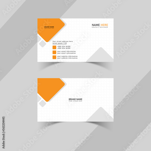 Simple Business card design template. © VK