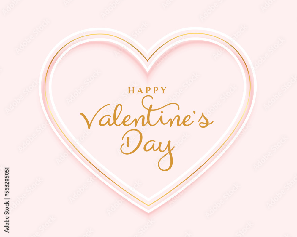happy valentine's day soft pink background design