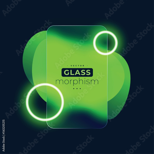 futuristic glass morphism background with glowing gradient design