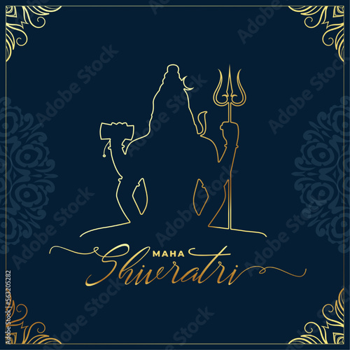 happy maha shivratri festival of lord shiva religious background