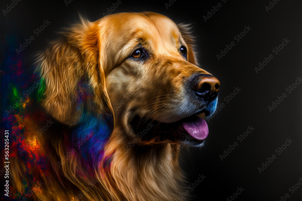 dog colorful