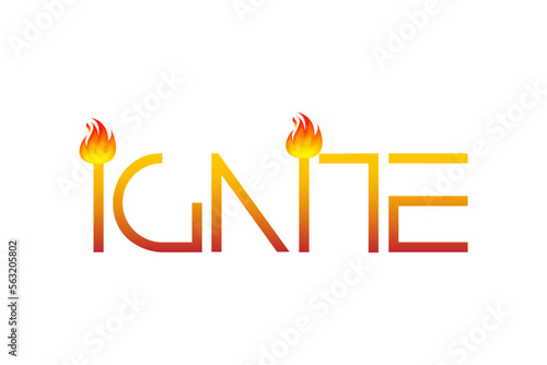 ignite logo vector modern clean simple design with white background