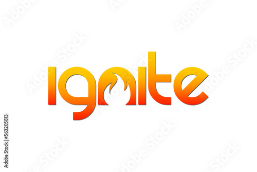 ignite logo vector modern clean simple design with white background photo