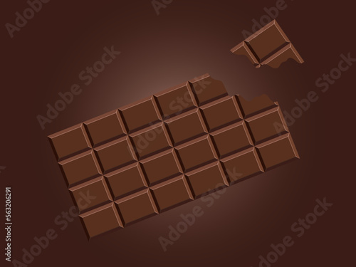 欠けた板チョコ