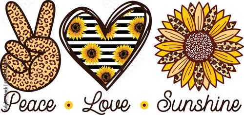peace love sunshine sublimation