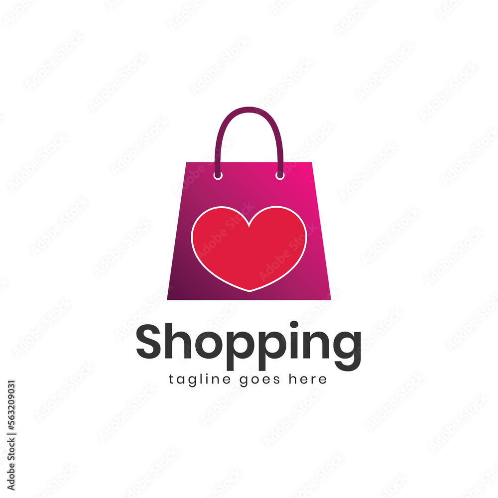 Online shopping logo design vector template Online shopping logo design vector template