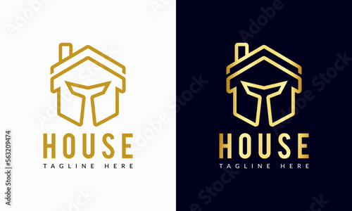Knight House Royal Properties Logo Design Vector Icon Symbol Illustrations. multifunctional logo that can be used in many real estate mortgage architecture business companies and services.