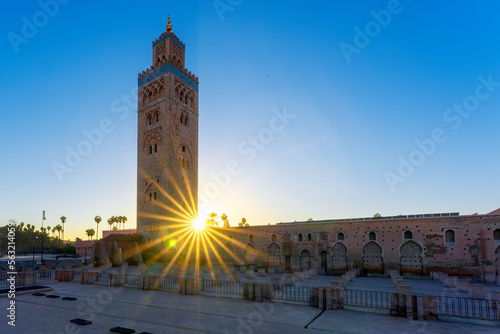 Koutoubia mosque at sunrise, Marrakech