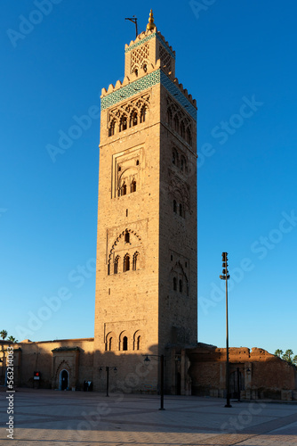 Vertical view of Koutoubia mosque, Marrakech