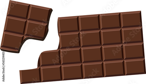 割れた板チョコ
