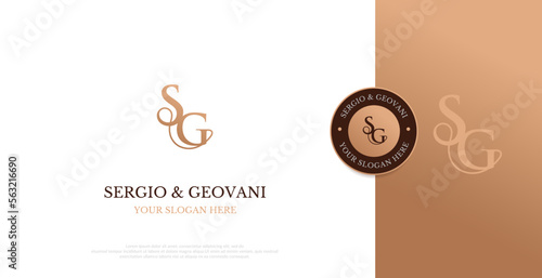 Wedding Logo Initial SG Logo Design Vector
