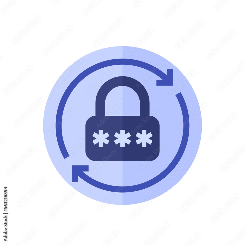 password reset icon for apps and web, flat vector password reset icon for apps and web, flat vector