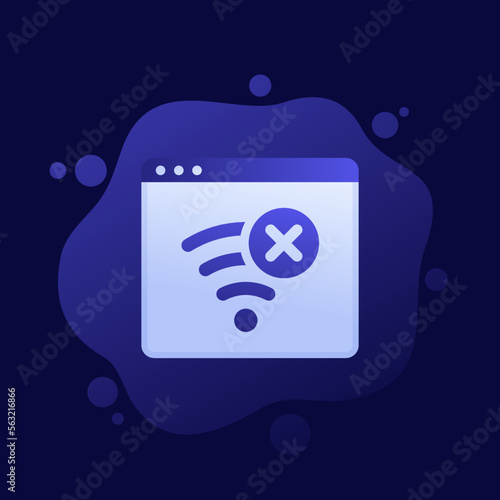 no wi-fi connection icon, vector design
