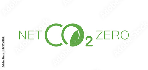 net zero sign on white background
