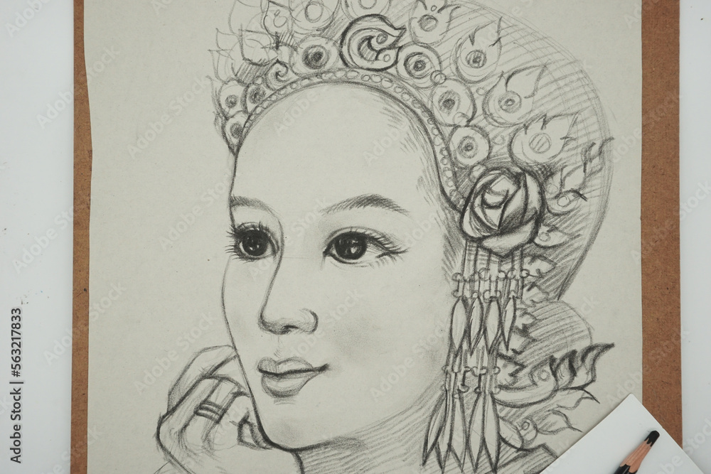 School of Art drawing sketch girl face School of Art drawing sketch girl face