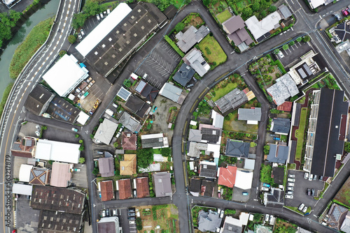 柏市の住宅街の空撮