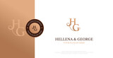 Wedding Logo Initial HG Logo Design Vector