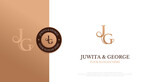 Wedding Logo Initial JG Logo Design Vector