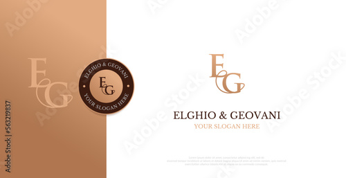 Wedding Logo Initial EG Logo Design Vector