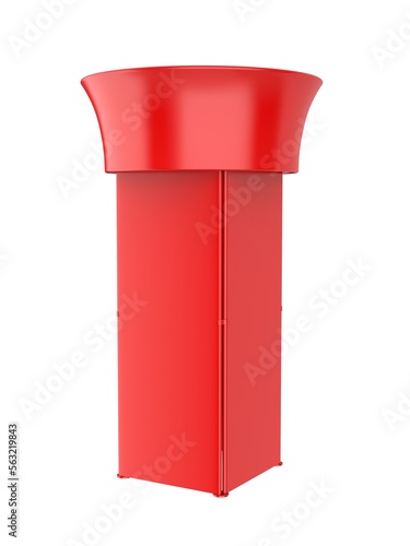 Bilde på lerret Blank blimp tower display, 3d render illustration.