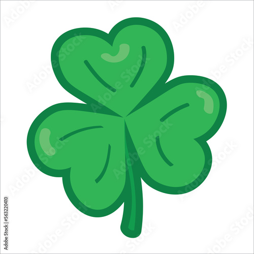 Green clover on white background. St. Patrick's Day  
