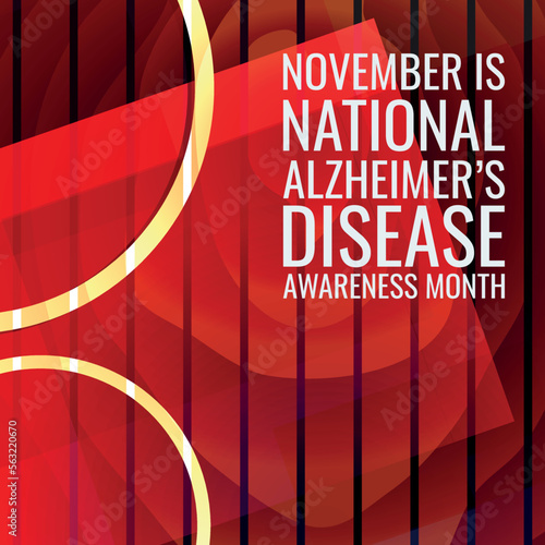 National Alzheimer’s Disease Awareness Month.Geometric design suitable for greeting card poster and banner