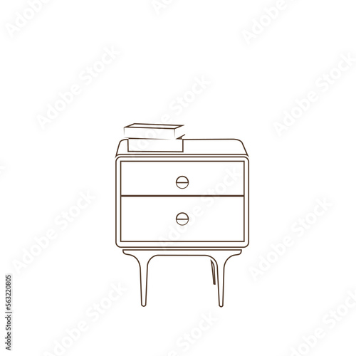 furniture and interiors line art logo