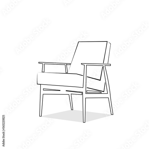 furniture and interiors line art logo