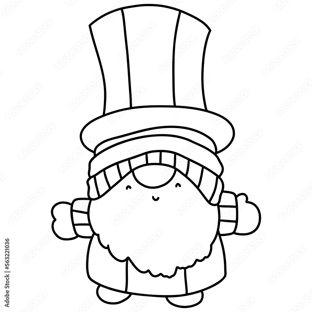 Cute Gnome ST Patrick, Saint Patrick day, Hand Drawn Illustration Cute Gnome ST Patrick, Saint Patrick day, Hand Drawn Illustration