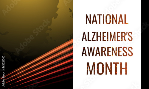 national alzheimer's awareness month. Design suitable for greeting card poster and banner