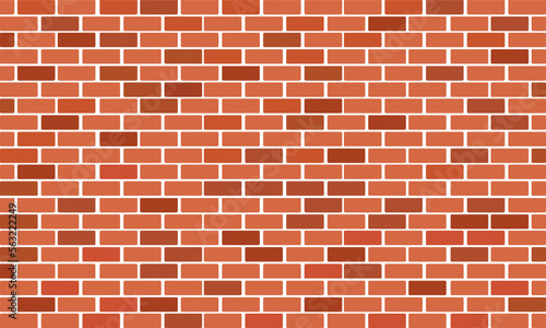 Fényképezés Vector background of a brown brick wall