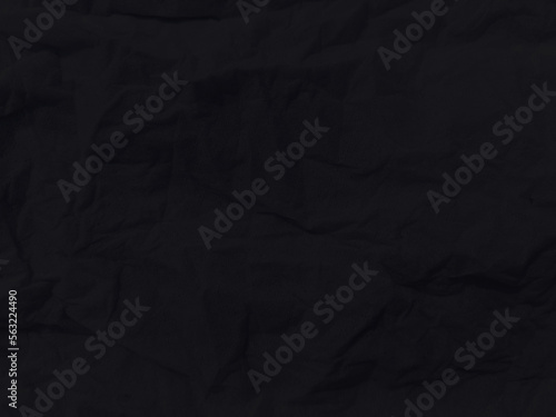 Abstract seamless and grunge vintage old-looking realistic crumble or wrinkled black paper texture background. 