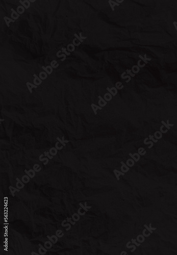 Abstract seamless and grunge vintage old-looking realistic crumble or wrinkled black paper texture background. 
