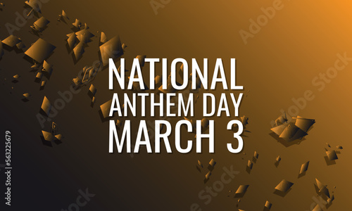 National Anthem Day. Design suitable for greeting card poster and banner