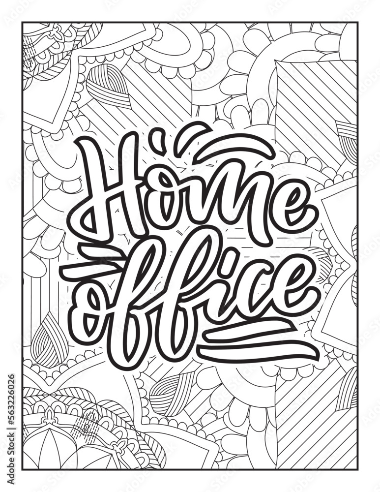 Fototapeta premium Quotes coloring page, Inspirational quotes, Quotes, positive quotes, Typography quotes