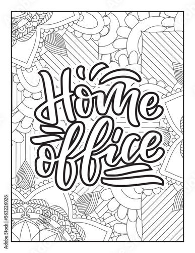 Fototapeta Naklejka Na Ścianę i Meble -  Quotes coloring page, Inspirational quotes, Quotes, positive quotes, Typography quotes
