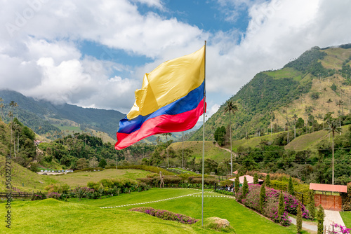 Fotografija Colombian flag in the national park