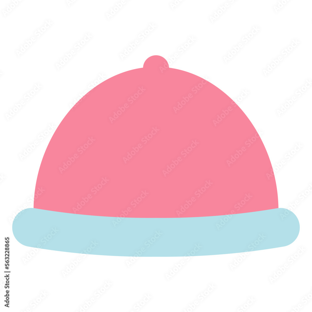 Fototapeta premium pink beanie hat illustration
