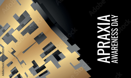 Apraxia Awareness Day. Design suitable for greeting card poster and banner