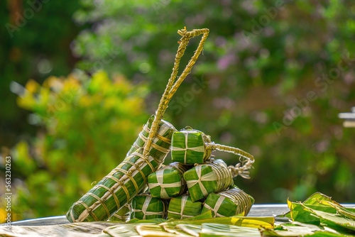 Tableau sur toile Vietnamese Sticky Rice Cake (tet cake), Vietnamese traditional new year food