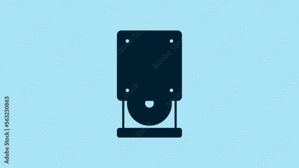 Blue Optical disc drive icon isolated on blue background. CD DVD laptop tray drive for read and write data disc. 4K Video motion graphic animation Blue Optical disc drive icon isolated on blue background. CD DVD laptop tray drive for read and write data disc. 4K Video motion graphic animation